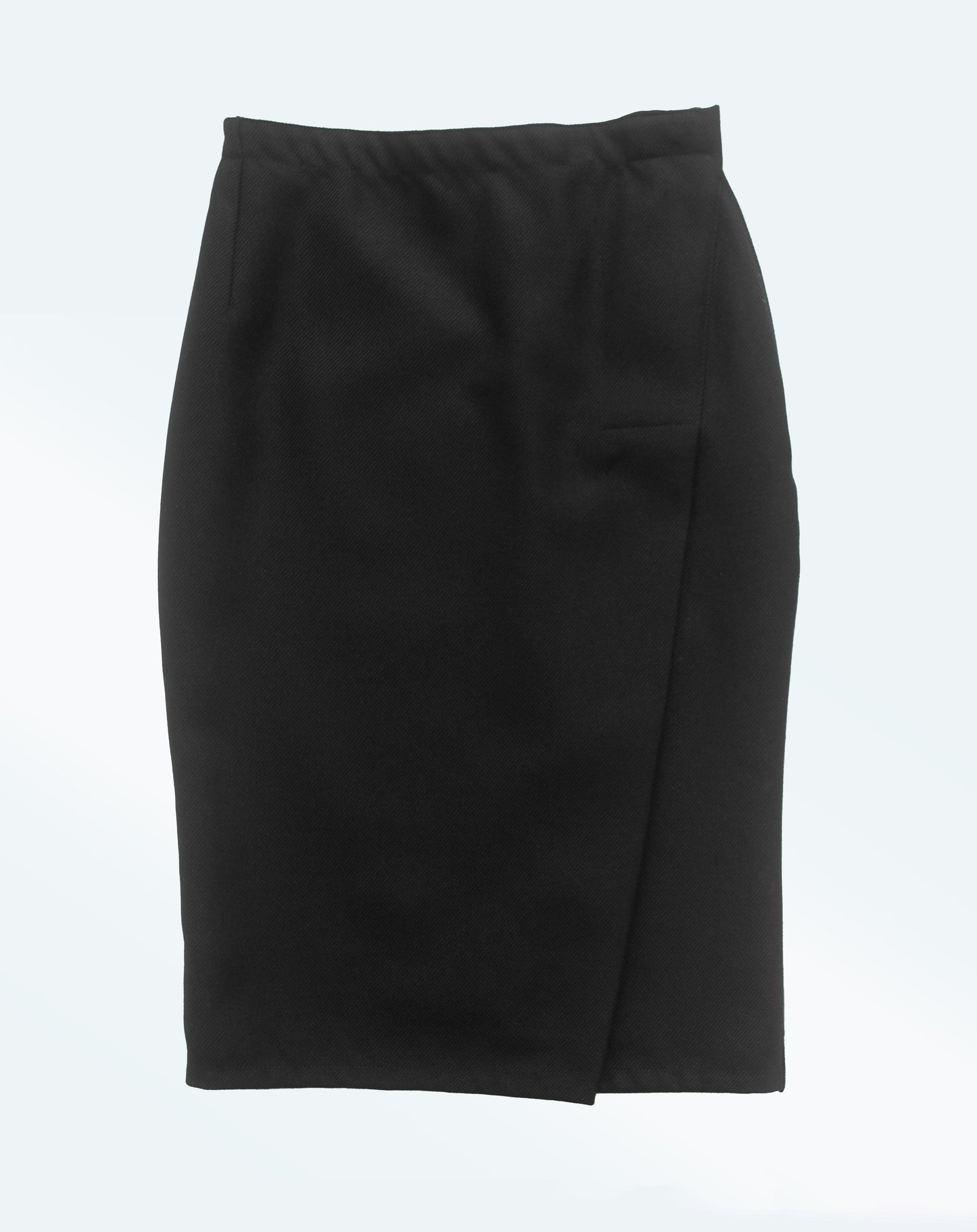 JUPE EN SERGE DE LAINE NOIRE