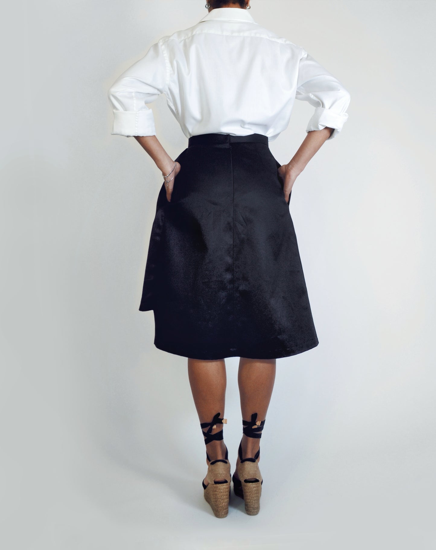 JUPE MIDI en COTON