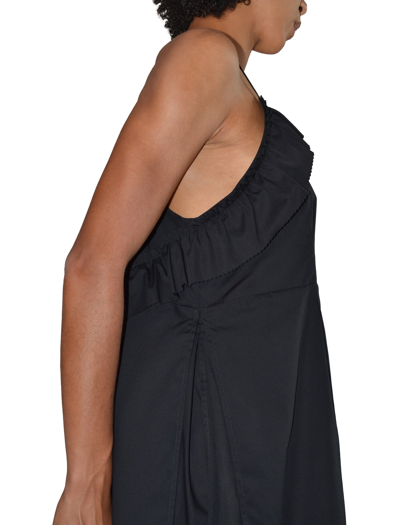 ROBE DOS-NU A VOLANTS en voile de coton