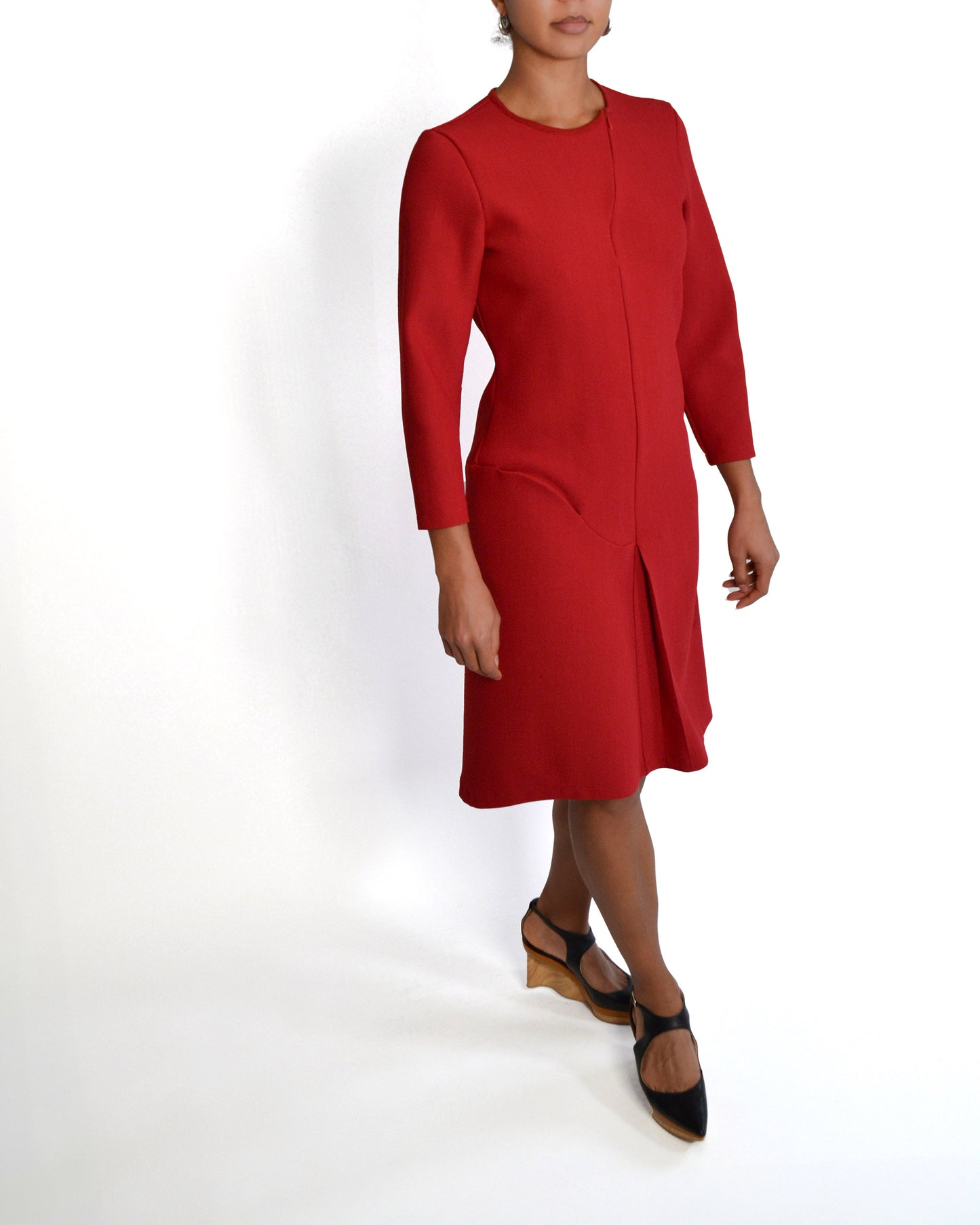 ROBE AJUSTEE EN LAINE HAUTE COUTURE