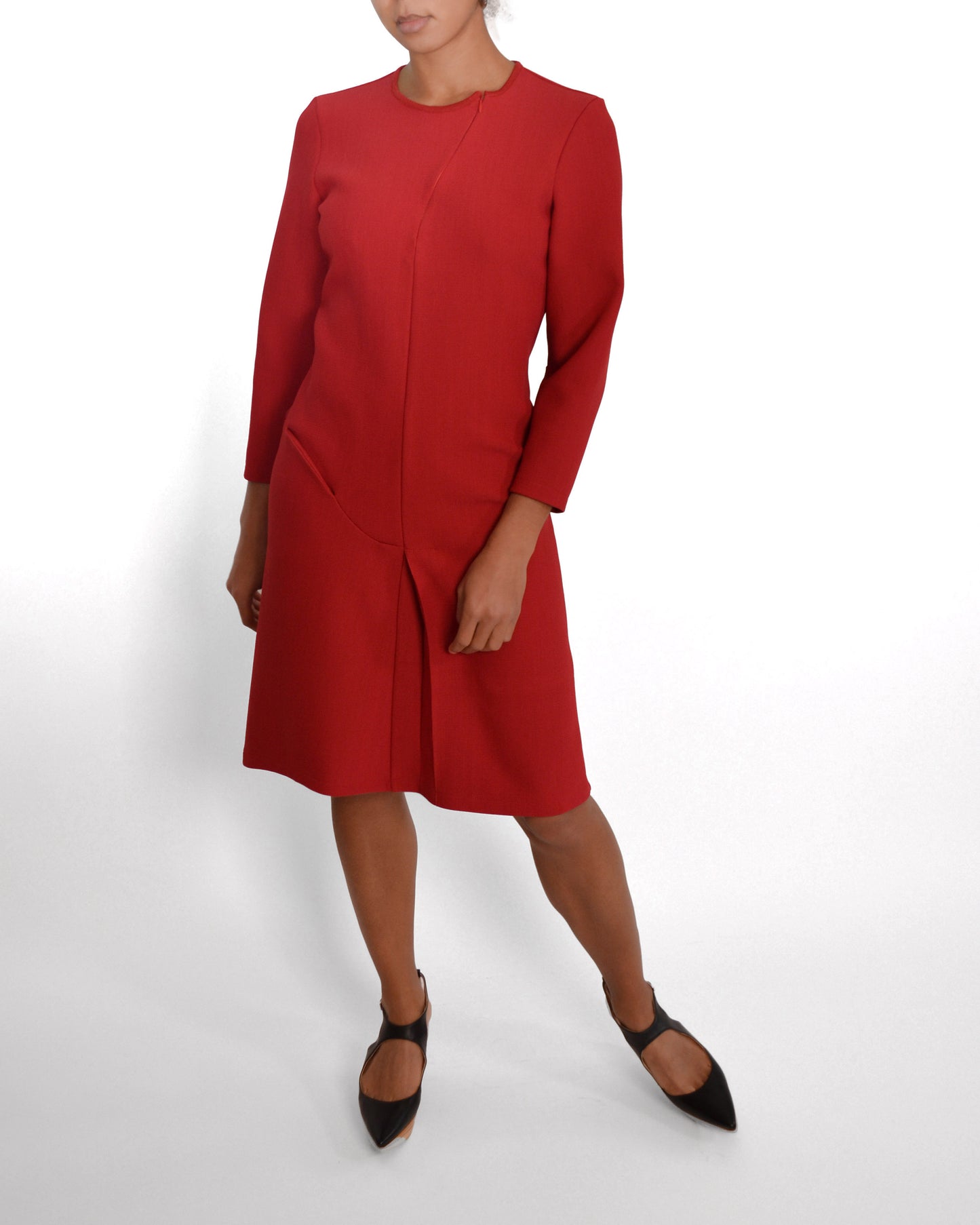 ROBE AJUSTEE EN LAINE HAUTE COUTURE