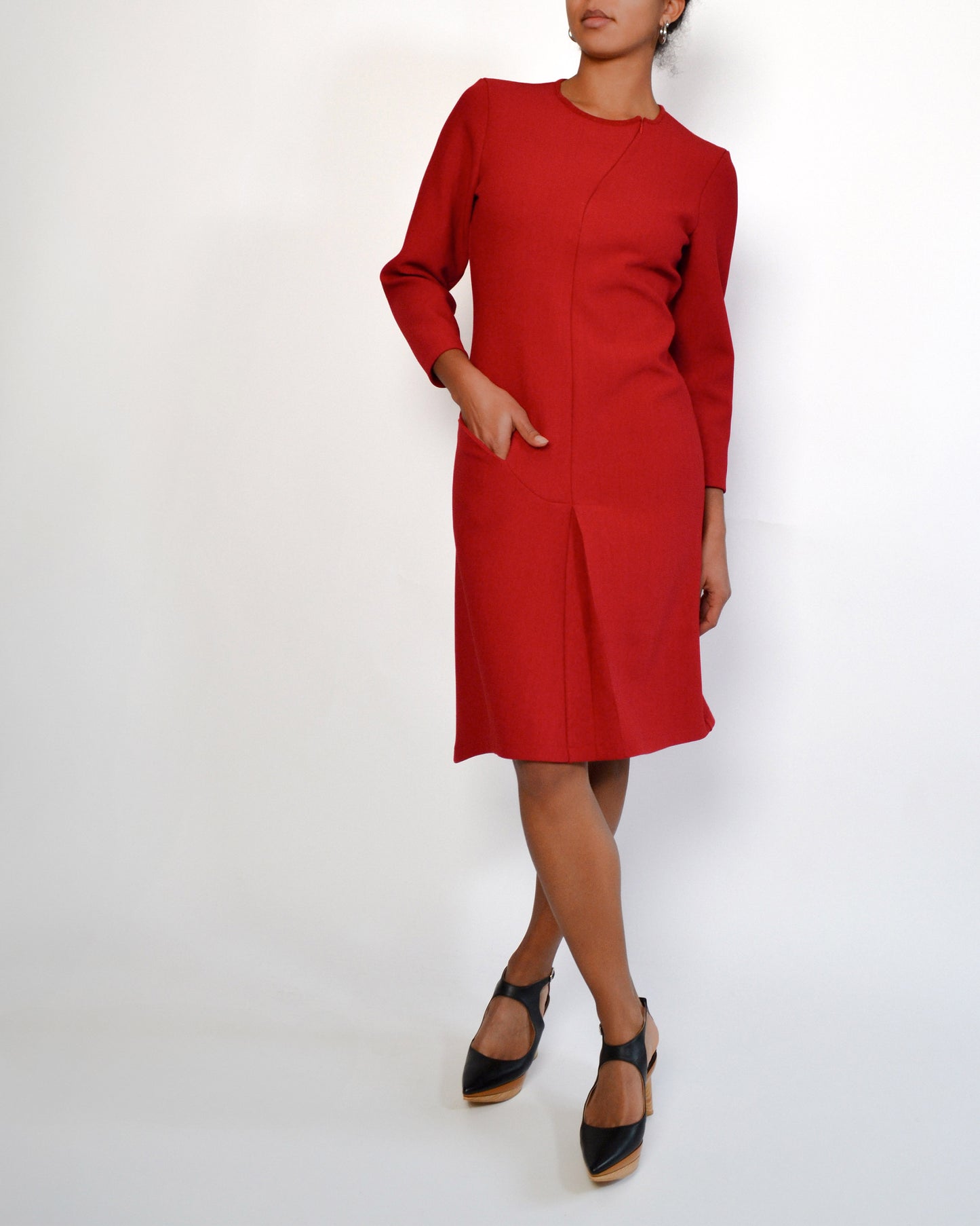 ROBE AJUSTEE EN LAINE HAUTE COUTURE