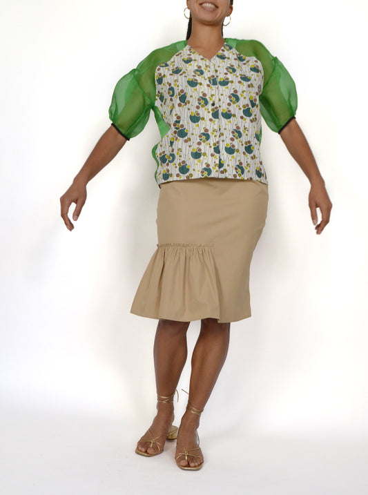 CHEMISE EN GAZE DE SOIE ET COTON