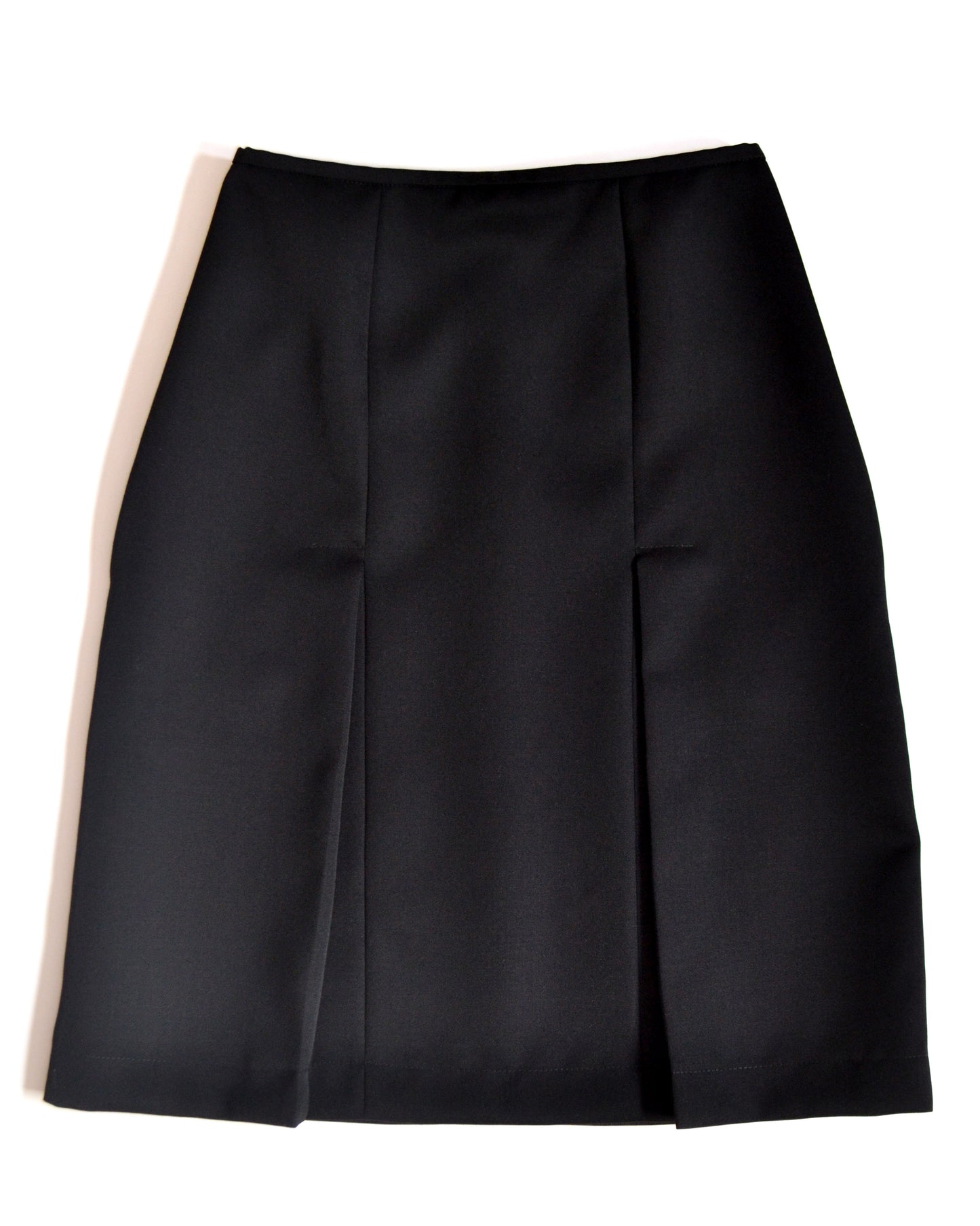 JUPE  EVASEE A PLIS en Laine