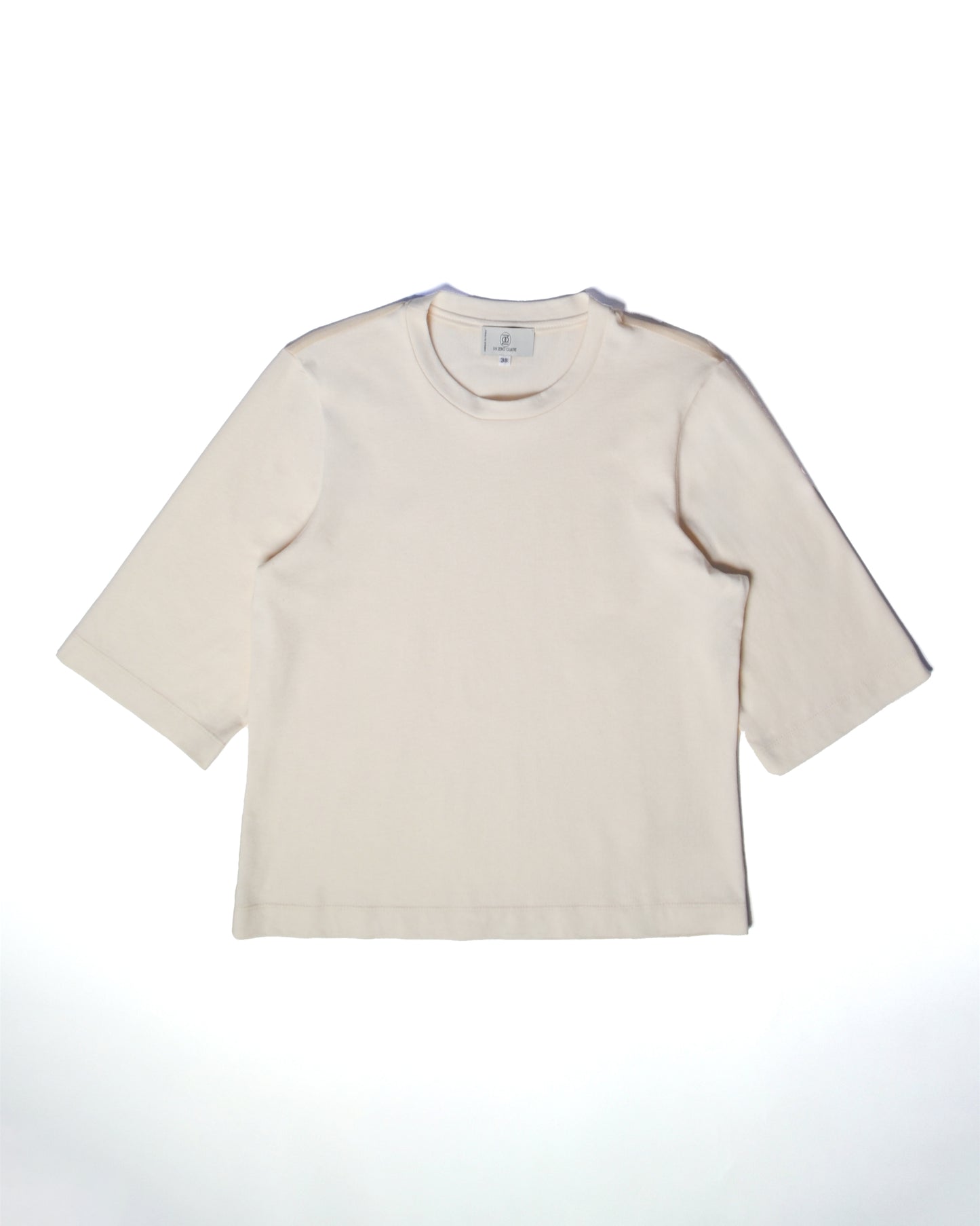 T-SHIRT IVOIRE A TULLE en coton